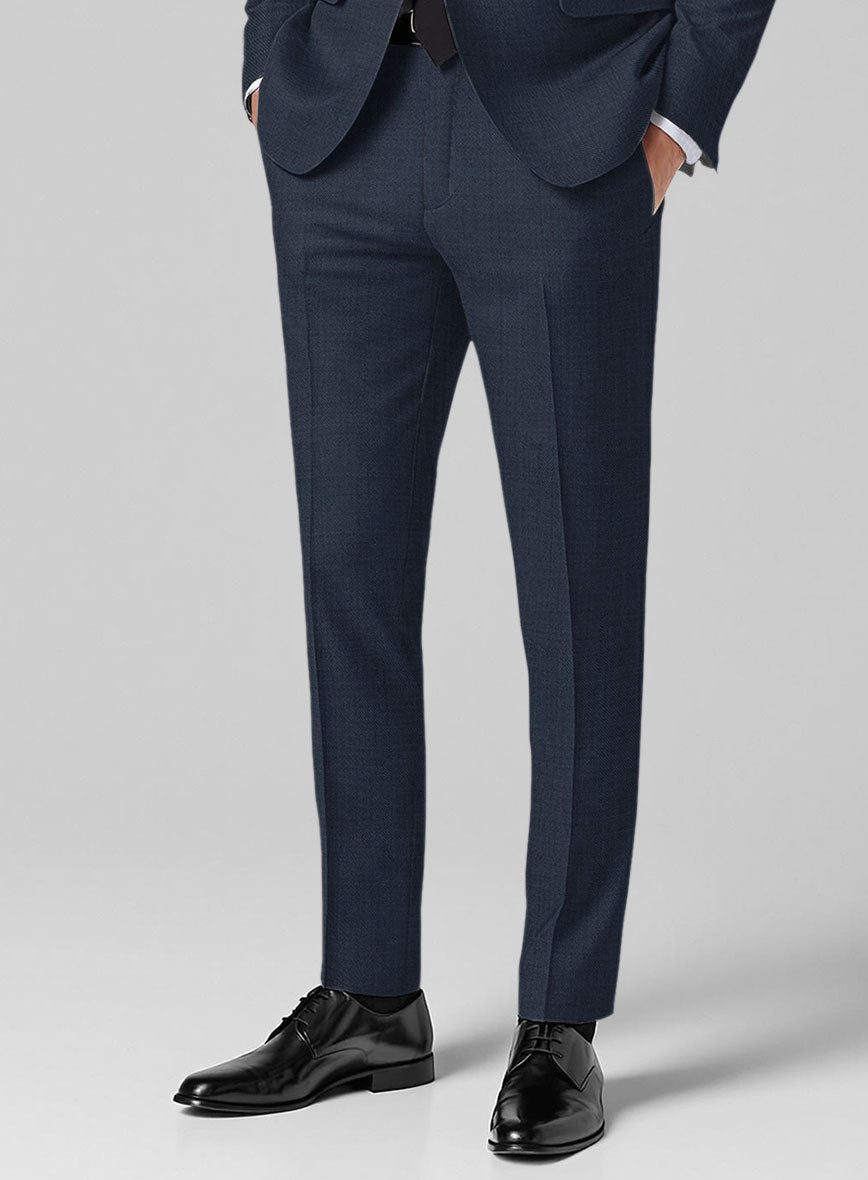 Guabello Blue Sharkskin Suit - StudioSuits