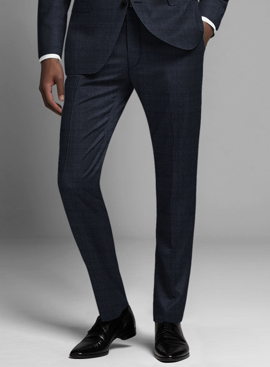 Guabello Blue Windowpane Suit - StudioSuits