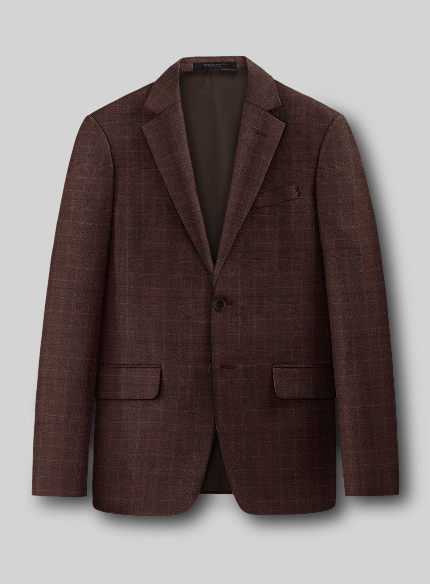 Guabello Brown Check Jacket - StudioSuits