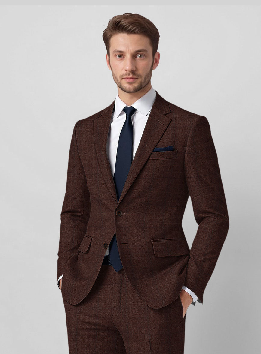 Guabello Brown Check Jacket - StudioSuits