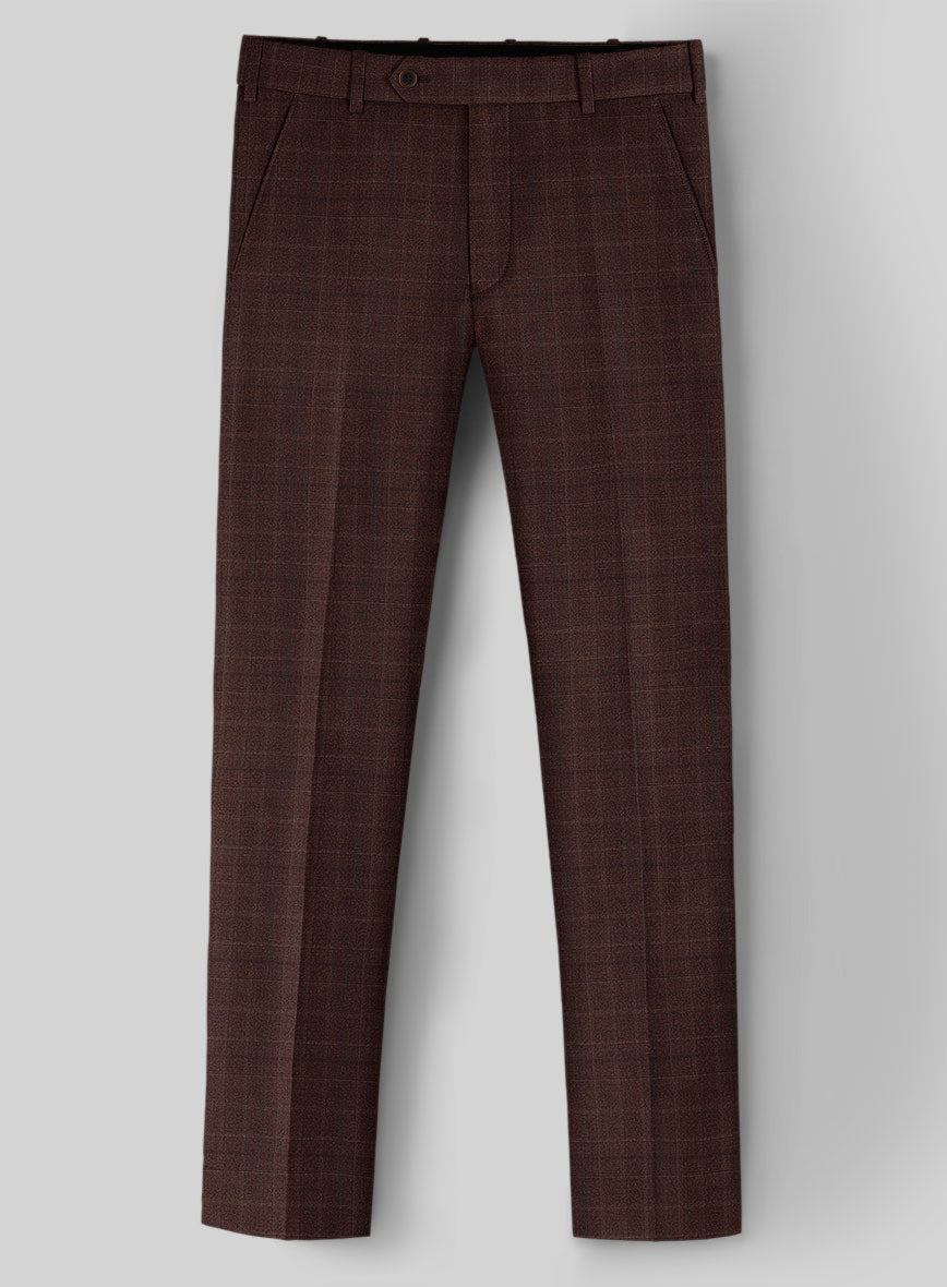 Guabello Brown Check Pants - StudioSuits