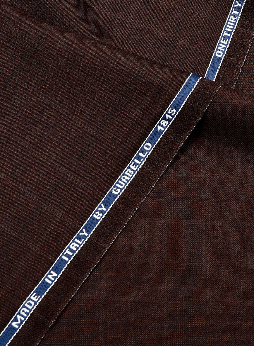 Guabello Brown Check Pants - StudioSuits