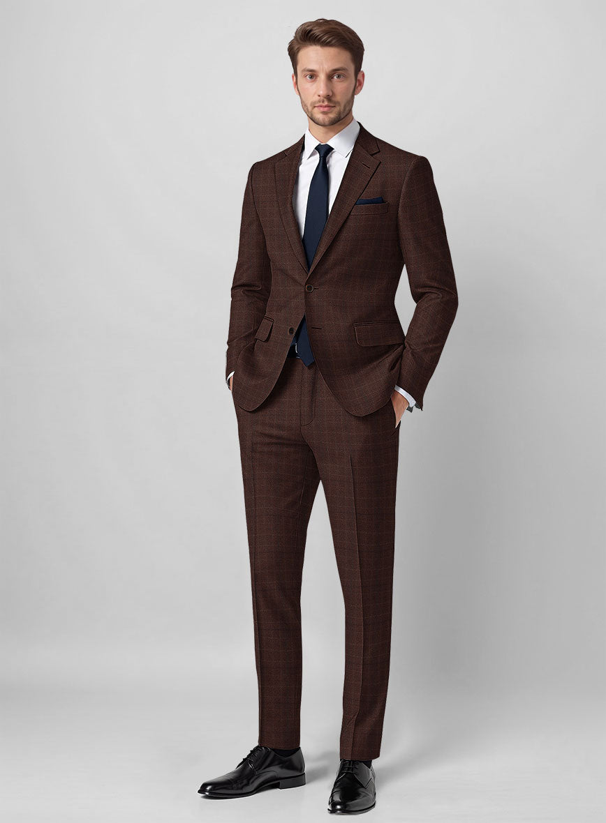 Guabello Brown Check Suit - StudioSuits