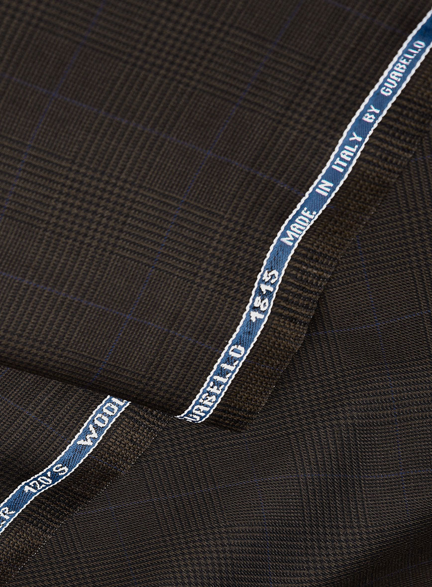 Guabello Brown Prince Of Wales Pants - StudioSuits