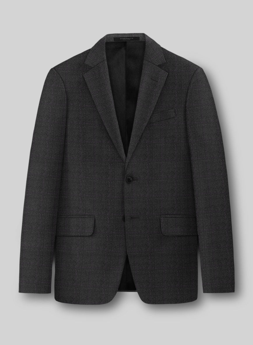 Guabello Charcoal Glen Jacket - StudioSuits