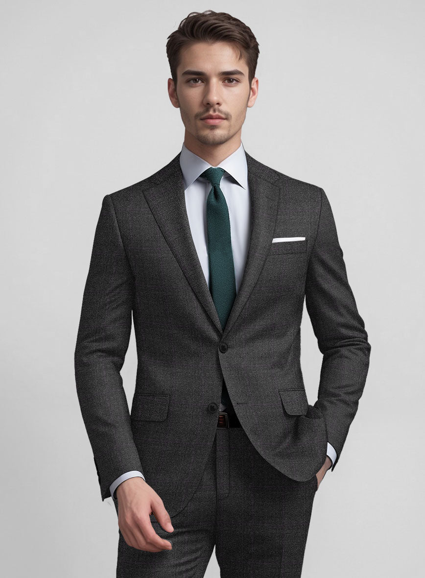Guabello Charcoal Glen Jacket - StudioSuits