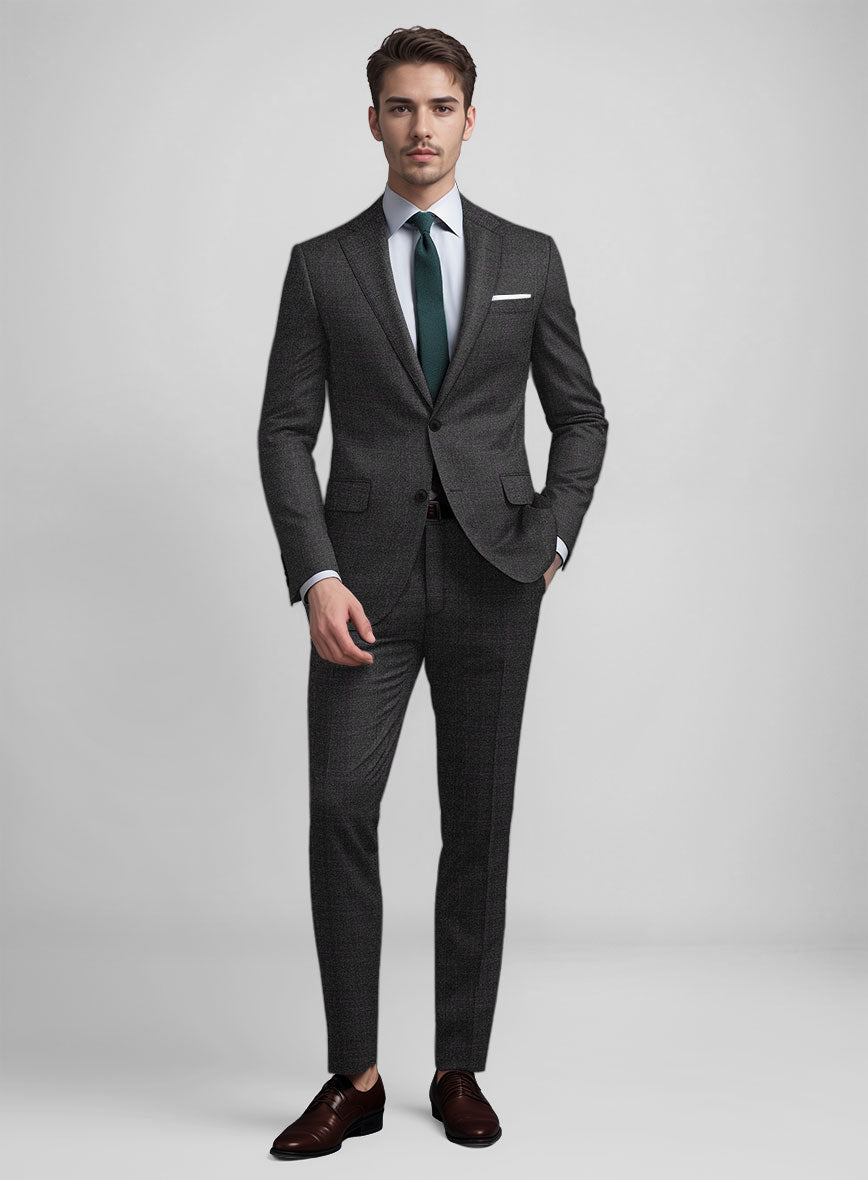 Guabello Charcoal Glen Suit - StudioSuits