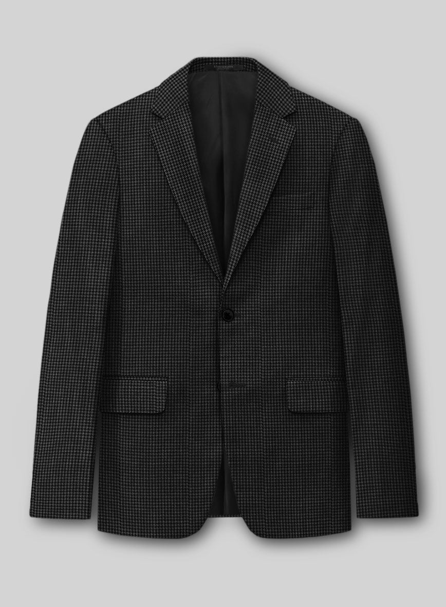 Guabello Charcoal Houndstooth Jacket - StudioSuits