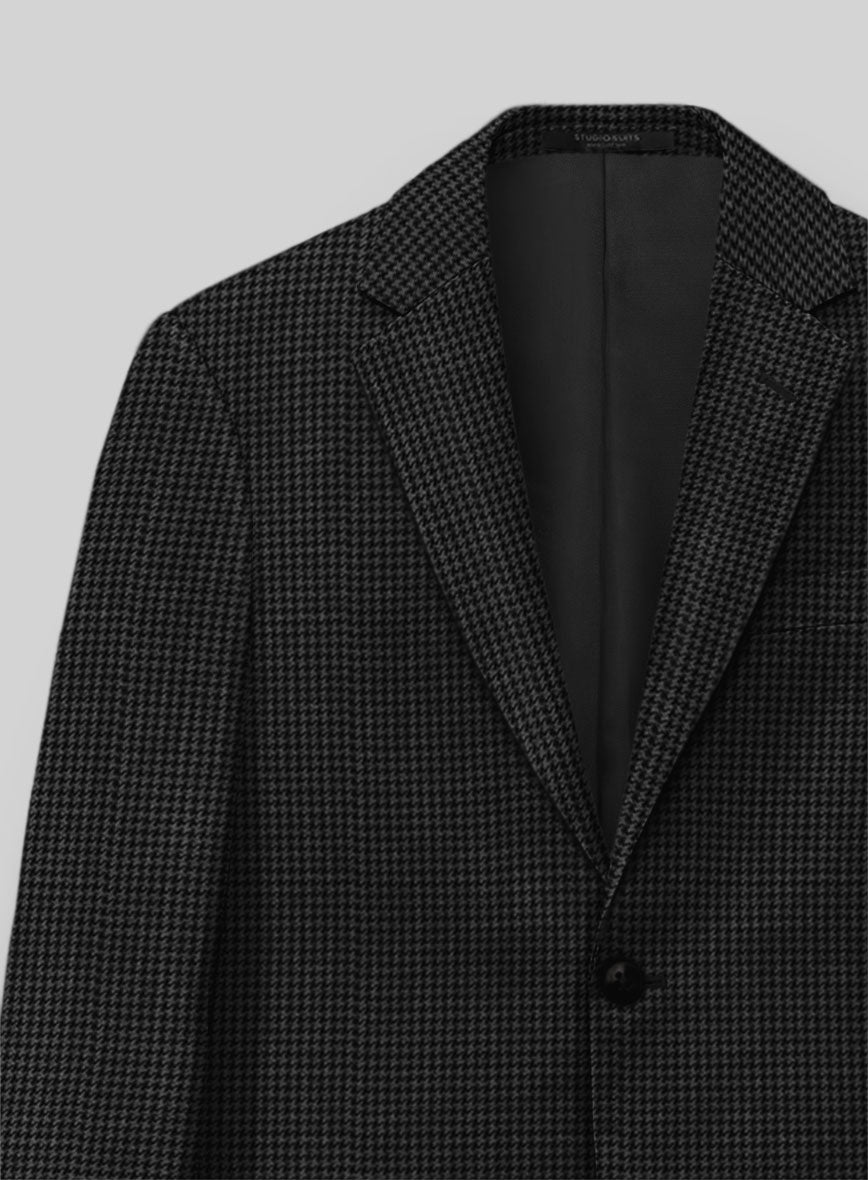 Guabello Charcoal Houndstooth Jacket - StudioSuits