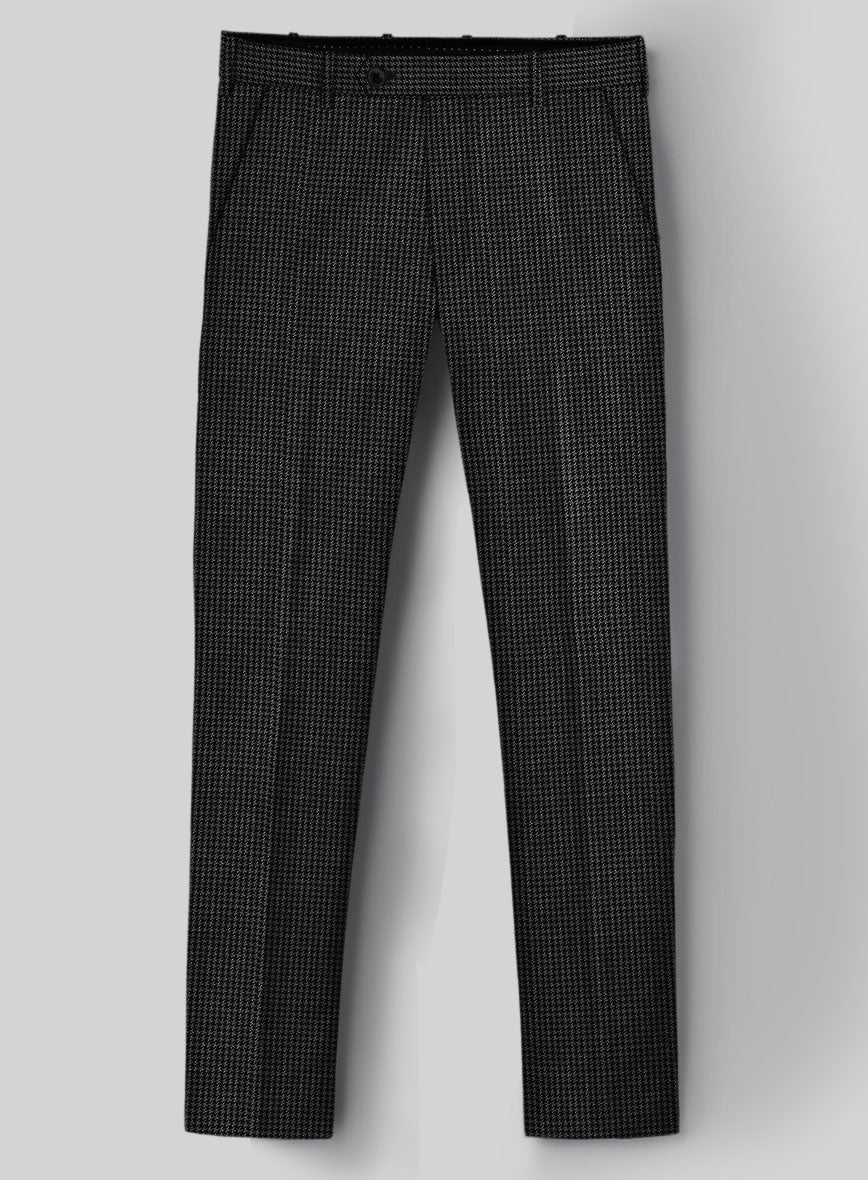 Guabello Charcoal Houndstooth Pants - StudioSuits