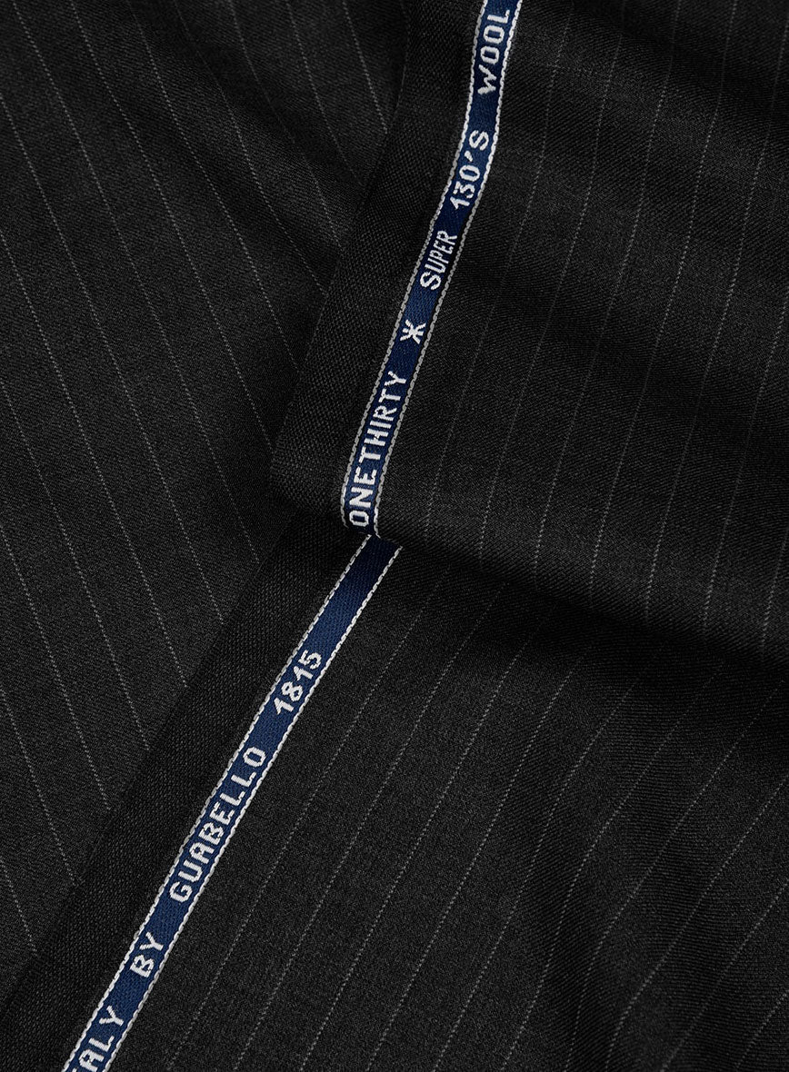 Guabello Charcoal Pinstripe Pants - StudioSuits