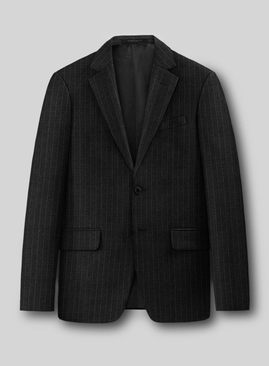 Guabello Charcoal Pinstripe Suit - StudioSuits