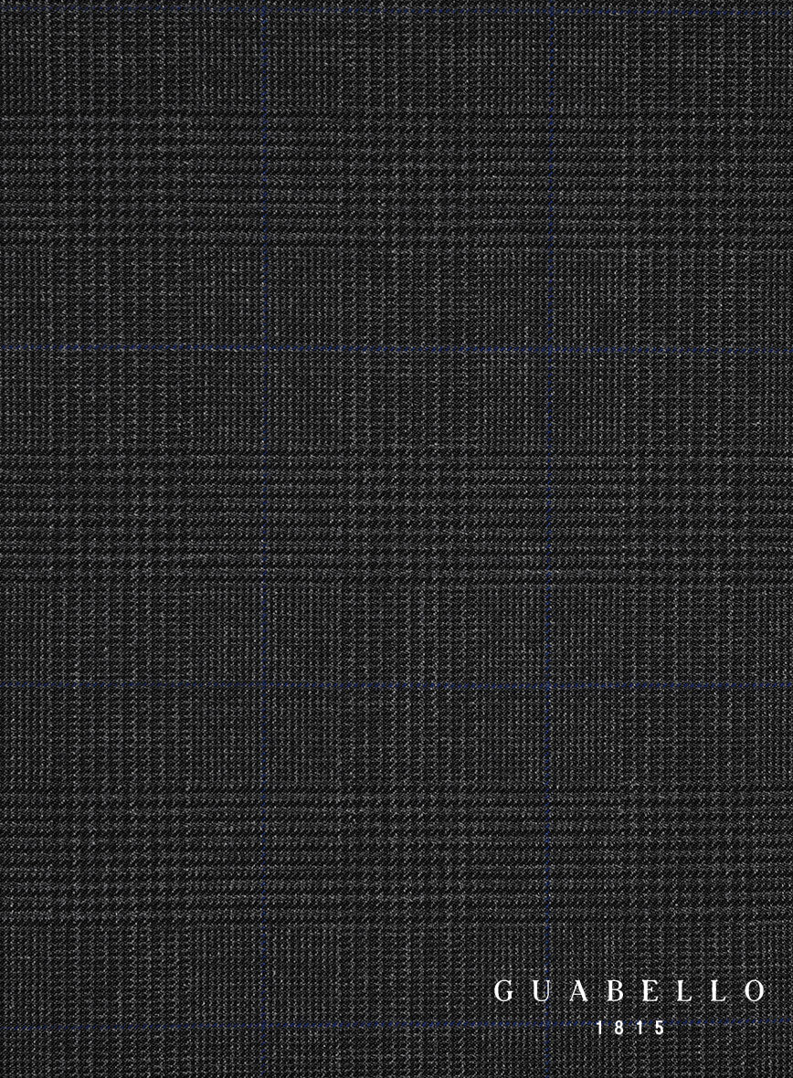 Guabello Charcoal Prince Of Wales Pants - StudioSuits
