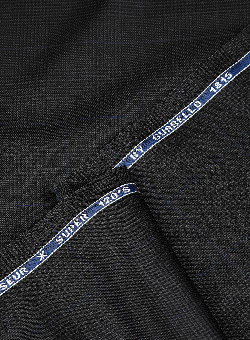 Guabello Charcoal Prince Of Wales Jacket - StudioSuits