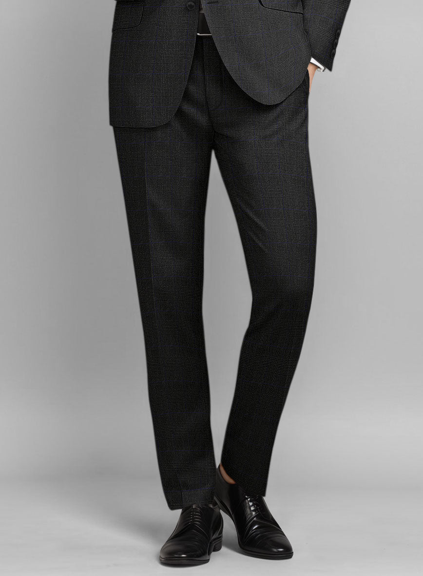 Guabello Charcoal Prince Of Wales Suit - StudioSuits