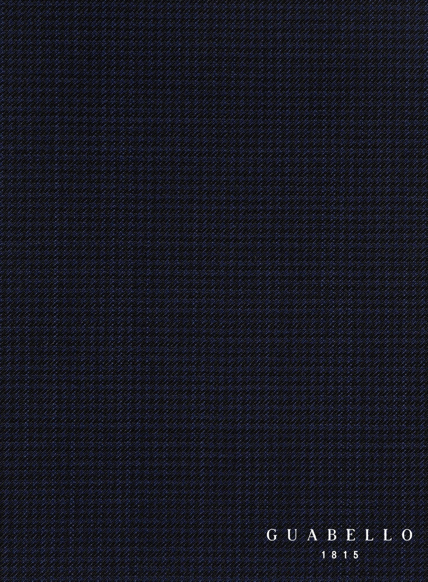 Guabello Dark Blue Houndstooth Pants - StudioSuits