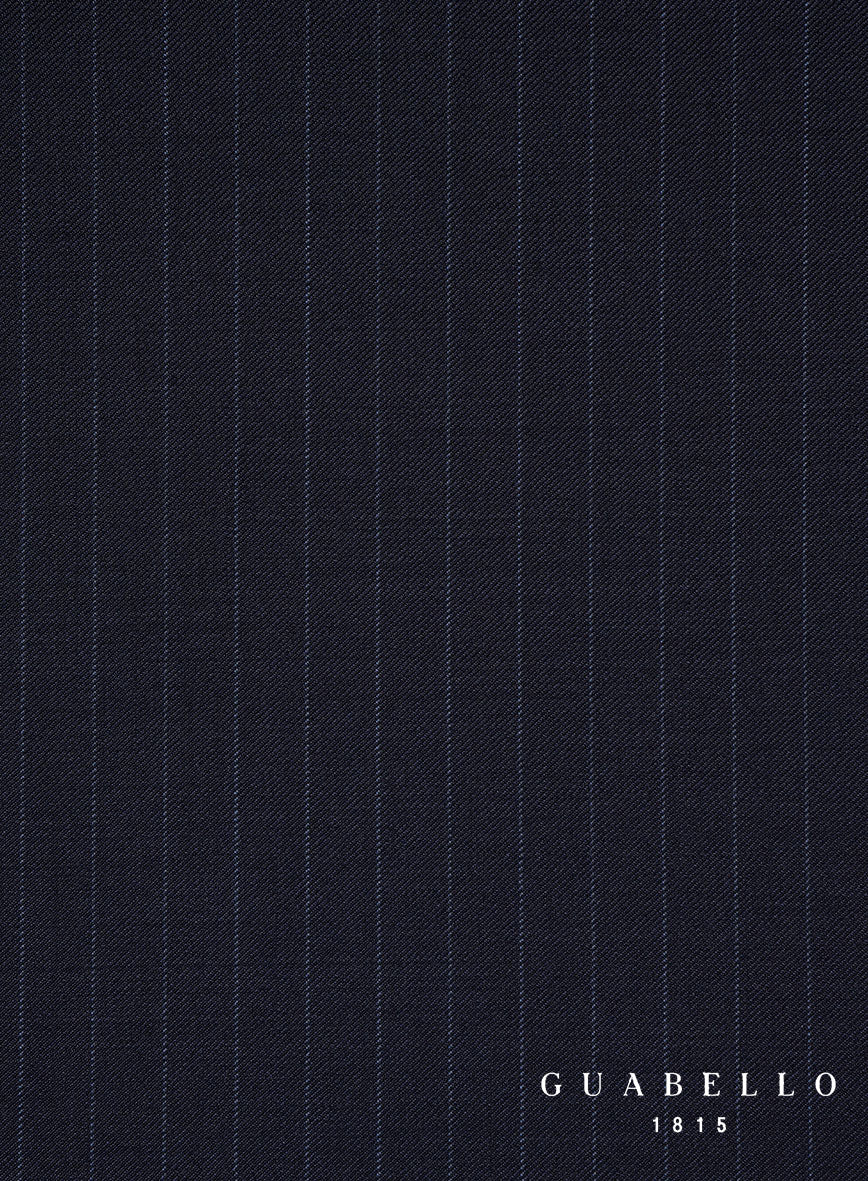 Guabello Dark Blue Pinstripe Pants - StudioSuits