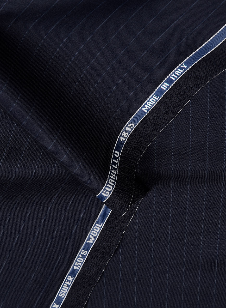 Guabello Dark Blue Pinstripe Pants - StudioSuits