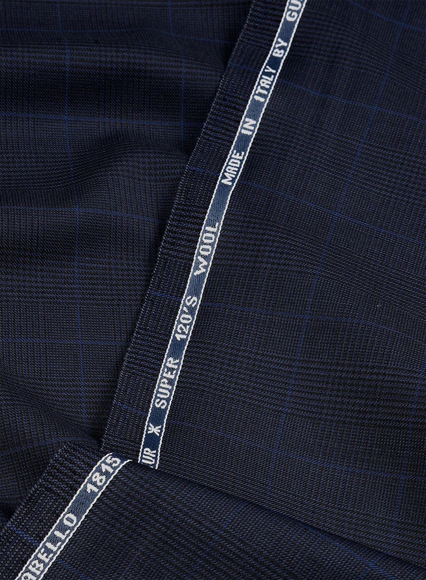 Guabello Dark Blue Prince Of Wales Jacket - StudioSuits
