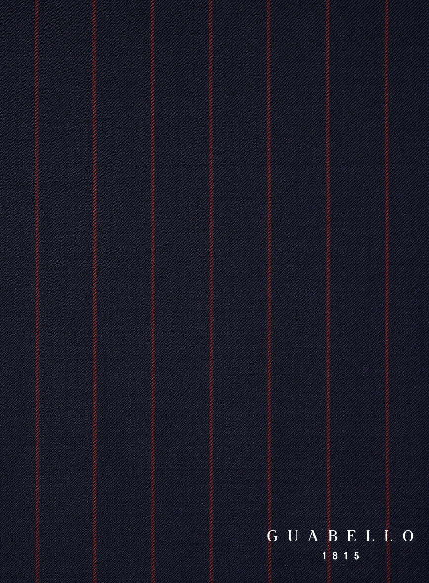 Guabello Dark Blue Rope Stripe Pants - StudioSuits