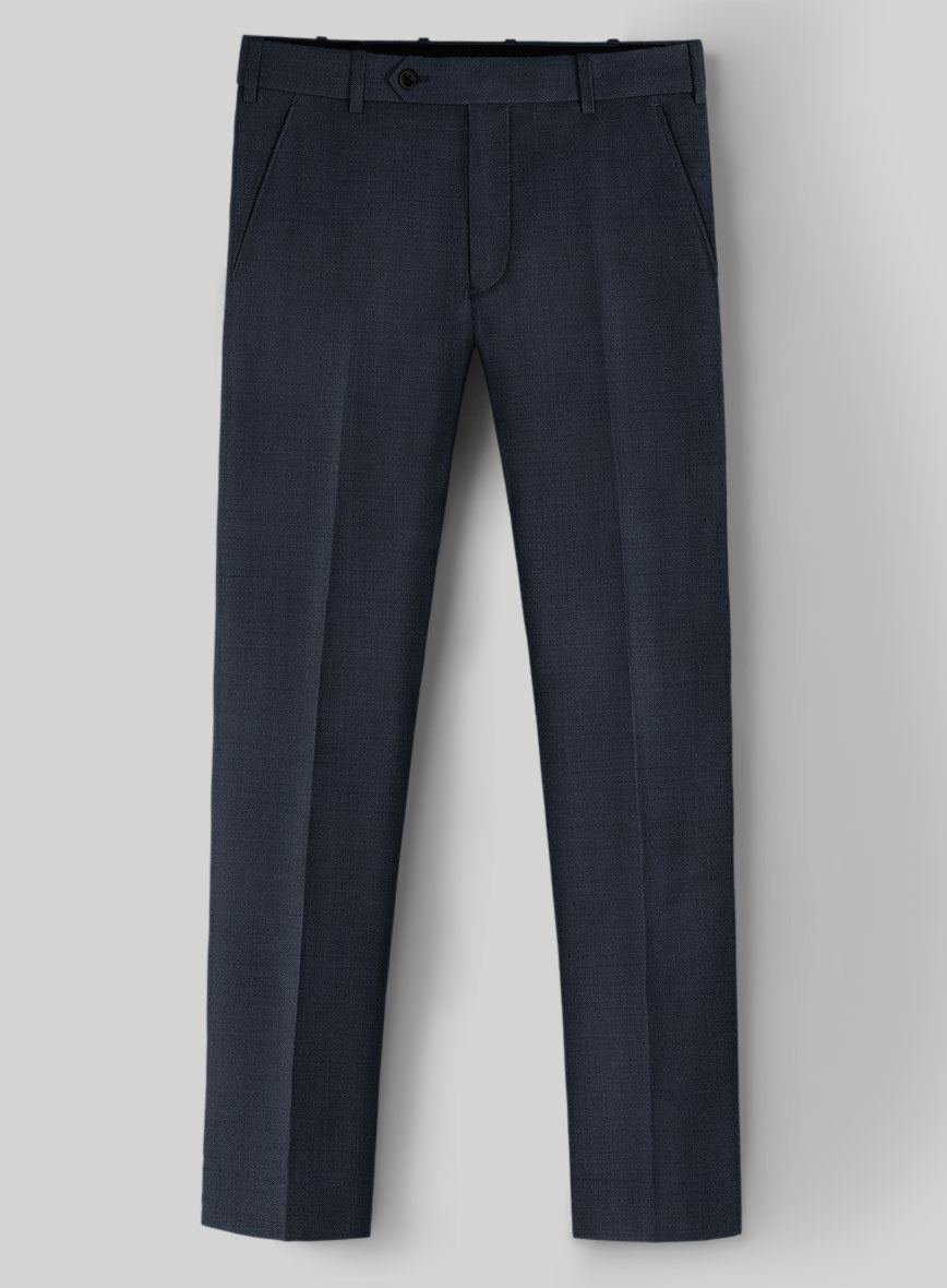Guabello Dark Blue Sharkskin Pants - StudioSuits