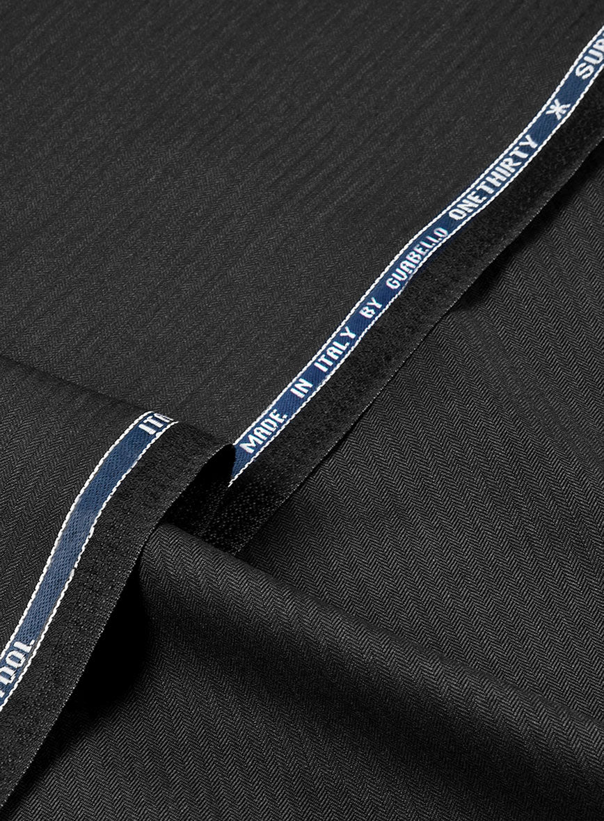 Guabello Dark Gray Herringbone Suit - StudioSuits