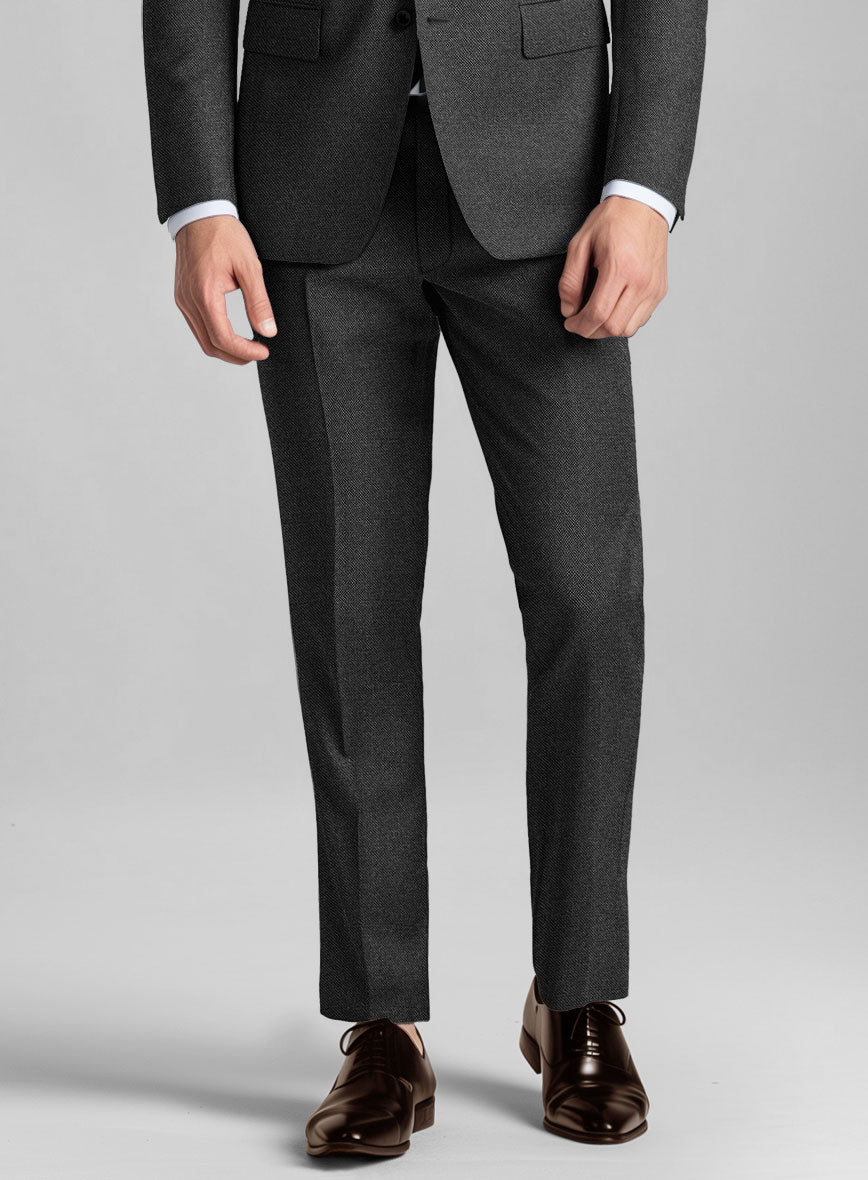 Guabello Steel Blue Sharkskin Pants - StudioSuits