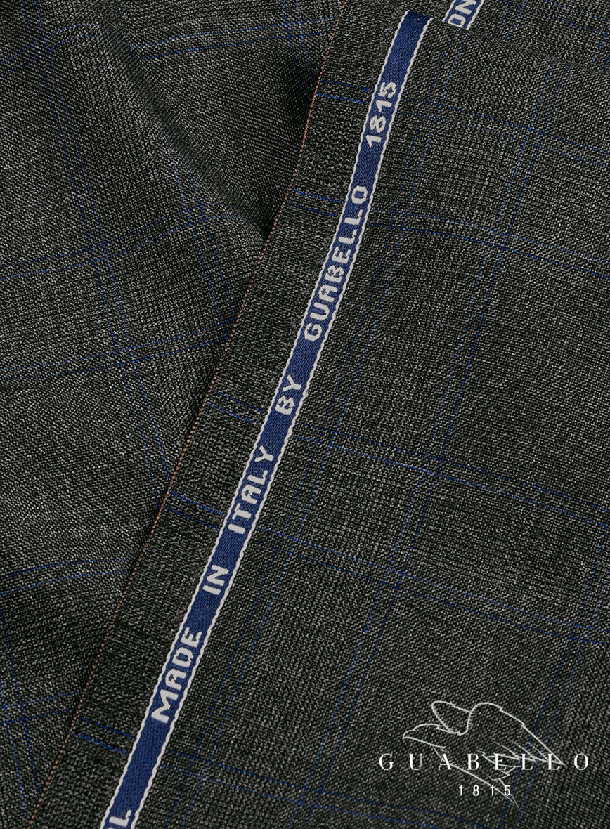 Guabello Gray Blue Windowpane Suit - StudioSuits