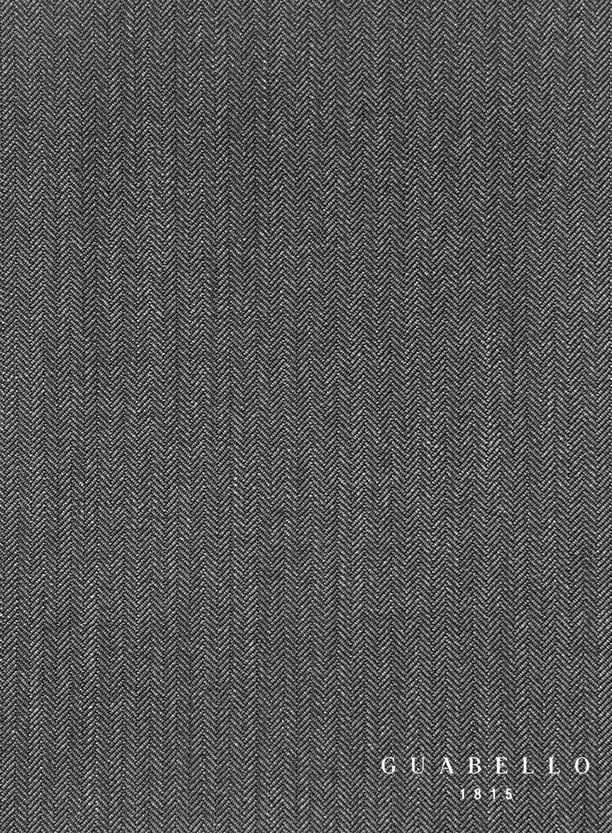 Guabello Gray Herringbone Pants - StudioSuits