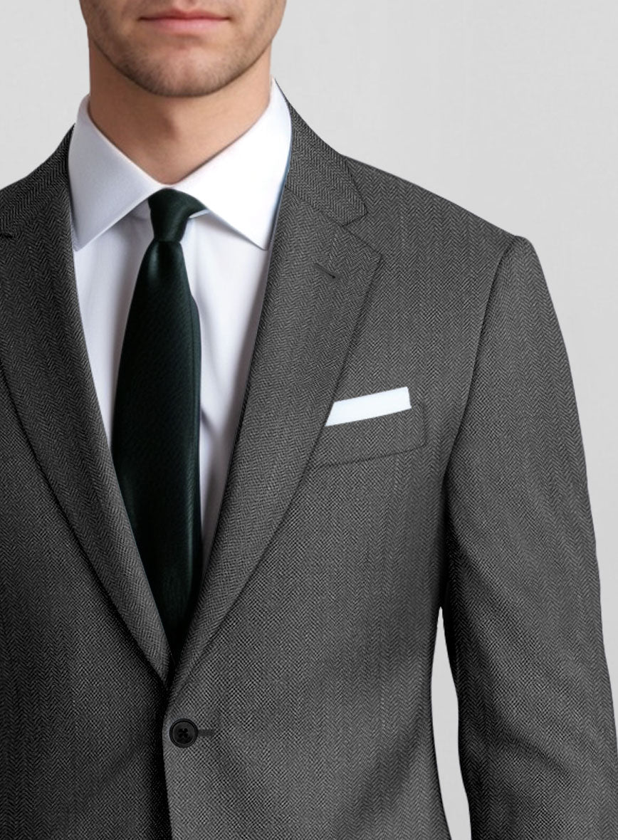 Guabello Gray Herringbone Jacket - StudioSuits