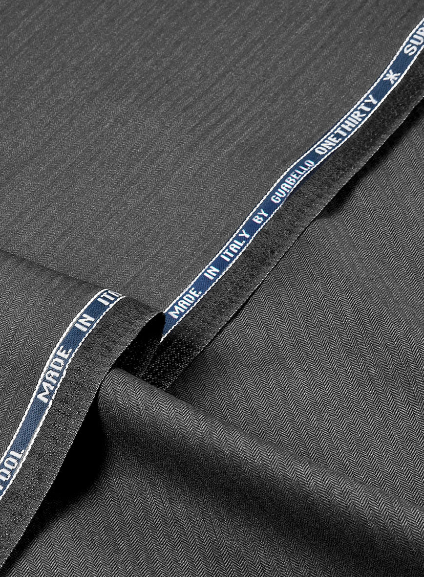 Guabello Gray Herringbone Pants - StudioSuits
