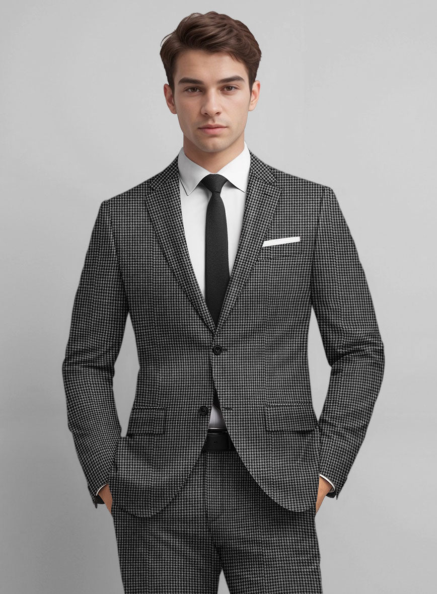 Guabello Gray Houndstooth Suit - StudioSuits
