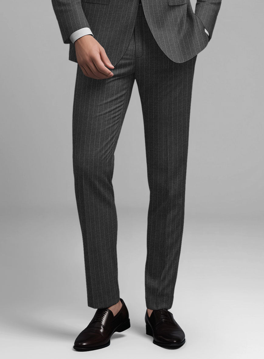 Guabello Gray Pinstripe Pants - StudioSuits