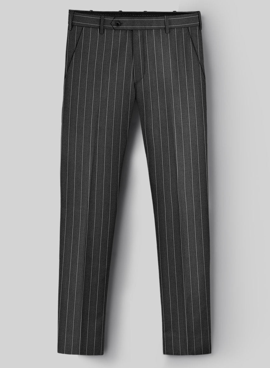 Guabello Gray Rope Stripe Pants - StudioSuits
