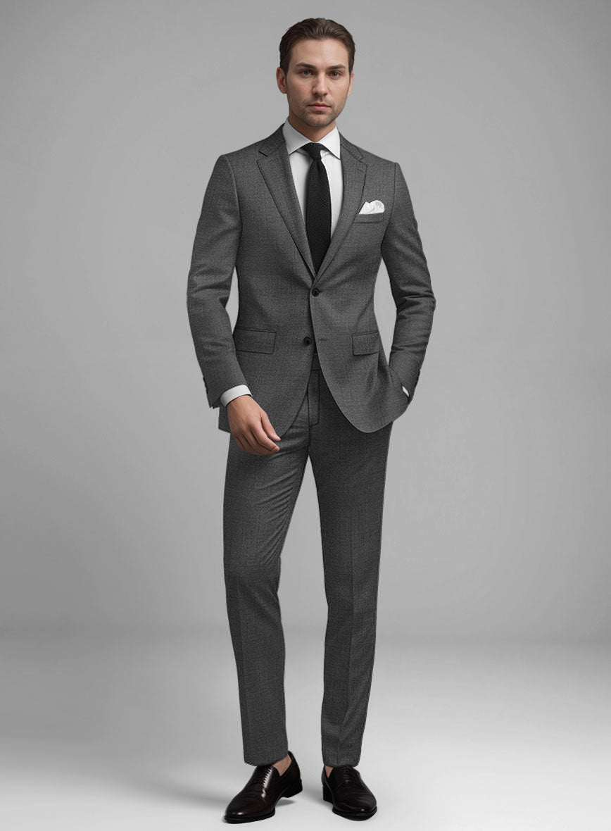 Guabello Gray Sharkskin Suit - StudioSuits