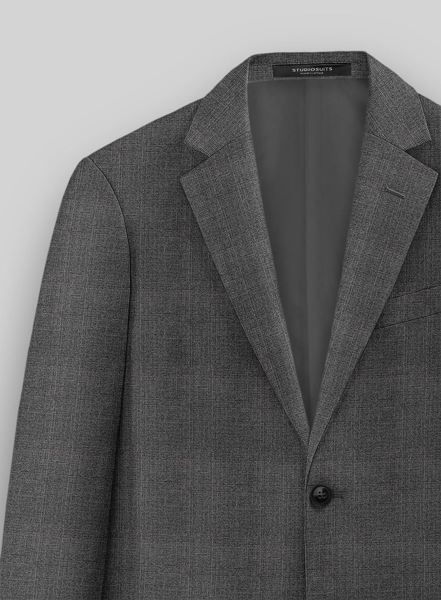 Guabello Gray Windowpane Jacket - StudioSuits