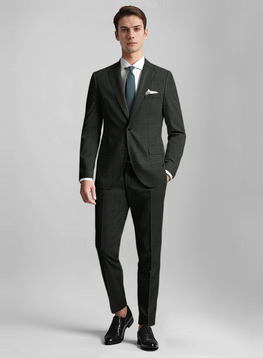 Guabello Green Windowpane Suit - StudioSuits
