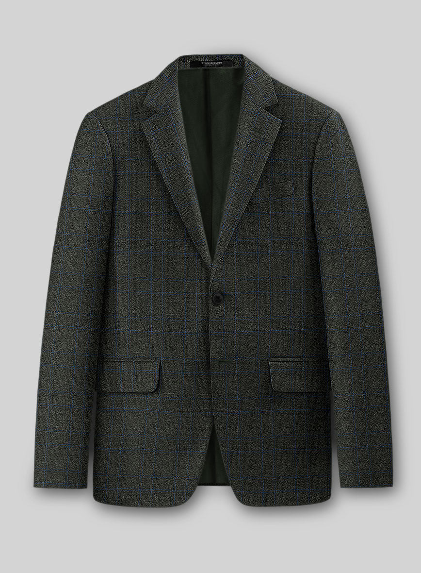 Guabello Green Windowpane Suit - StudioSuits