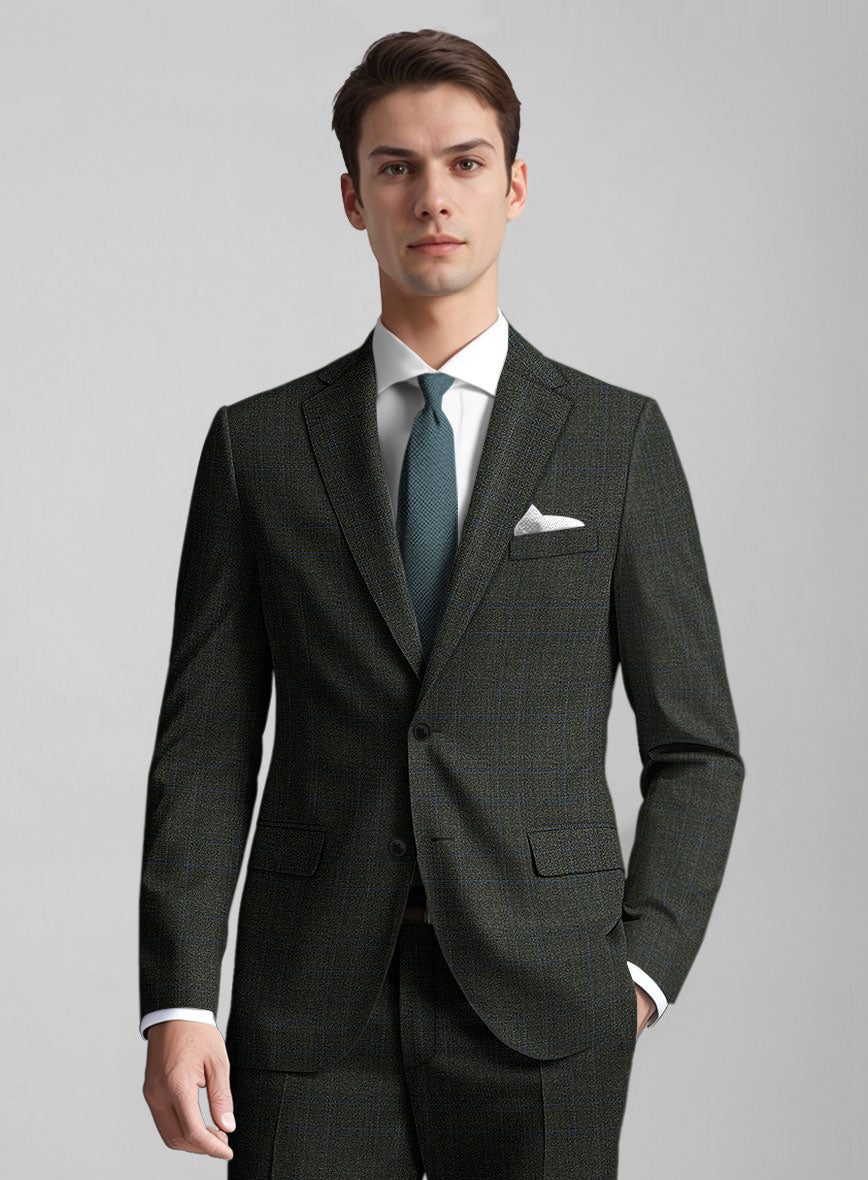 Guabello Green Windowpane Suit - StudioSuits