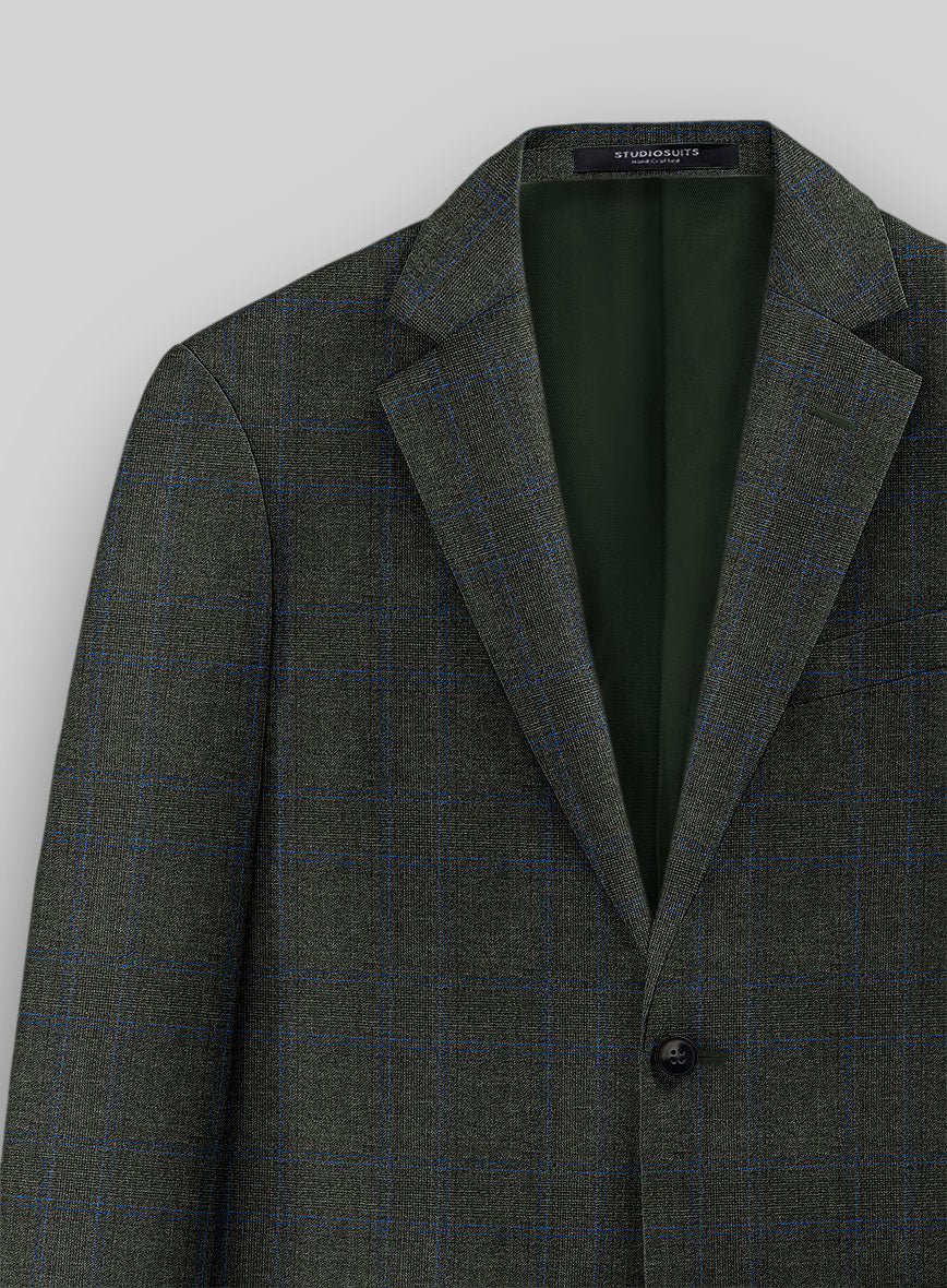 Guabello Green Windowpane Suit - StudioSuits