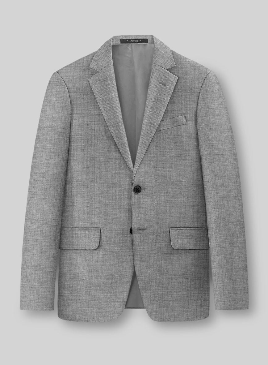 Guabello Light Gray Sharkskin Jacket - StudioSuits