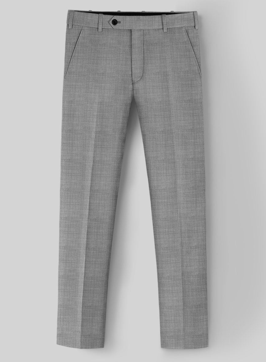 Guabello Light Gray Sharkskin Pants - StudioSuits