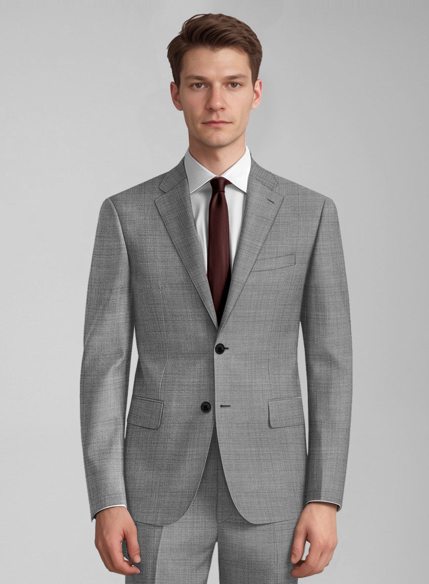 Guabello Light Gray Sharkskin Suit - StudioSuits