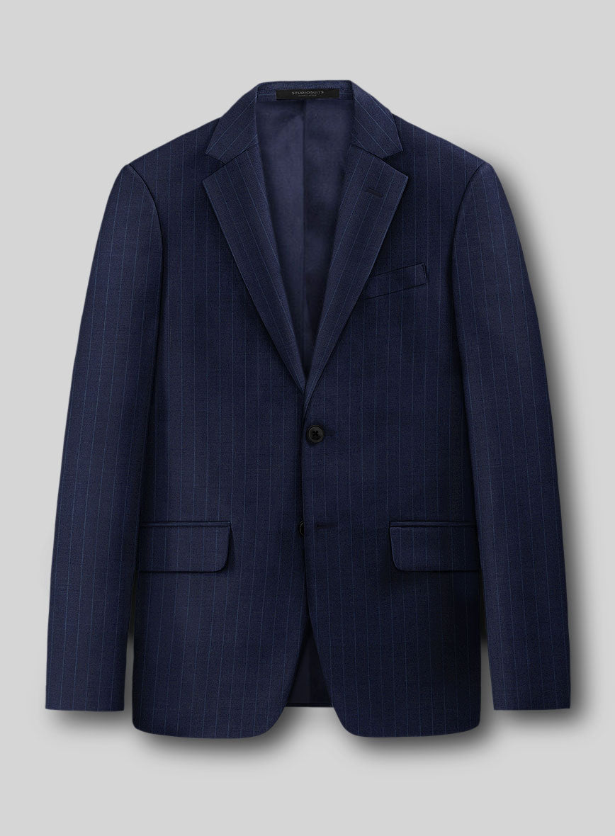 Guabello Royal Blue Pinstripe Jacket - StudioSuits