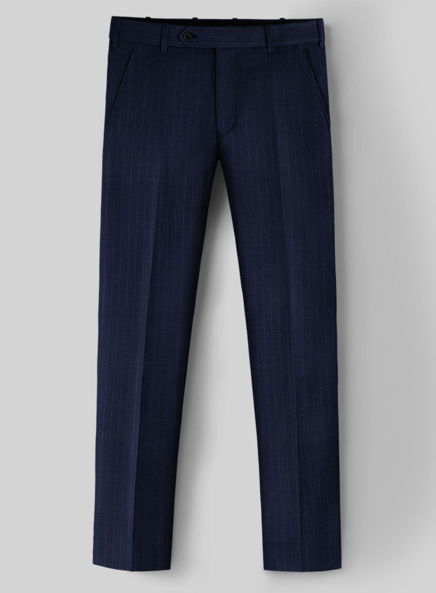 Guabello Royal Blue Pinstripe Pants - StudioSuits