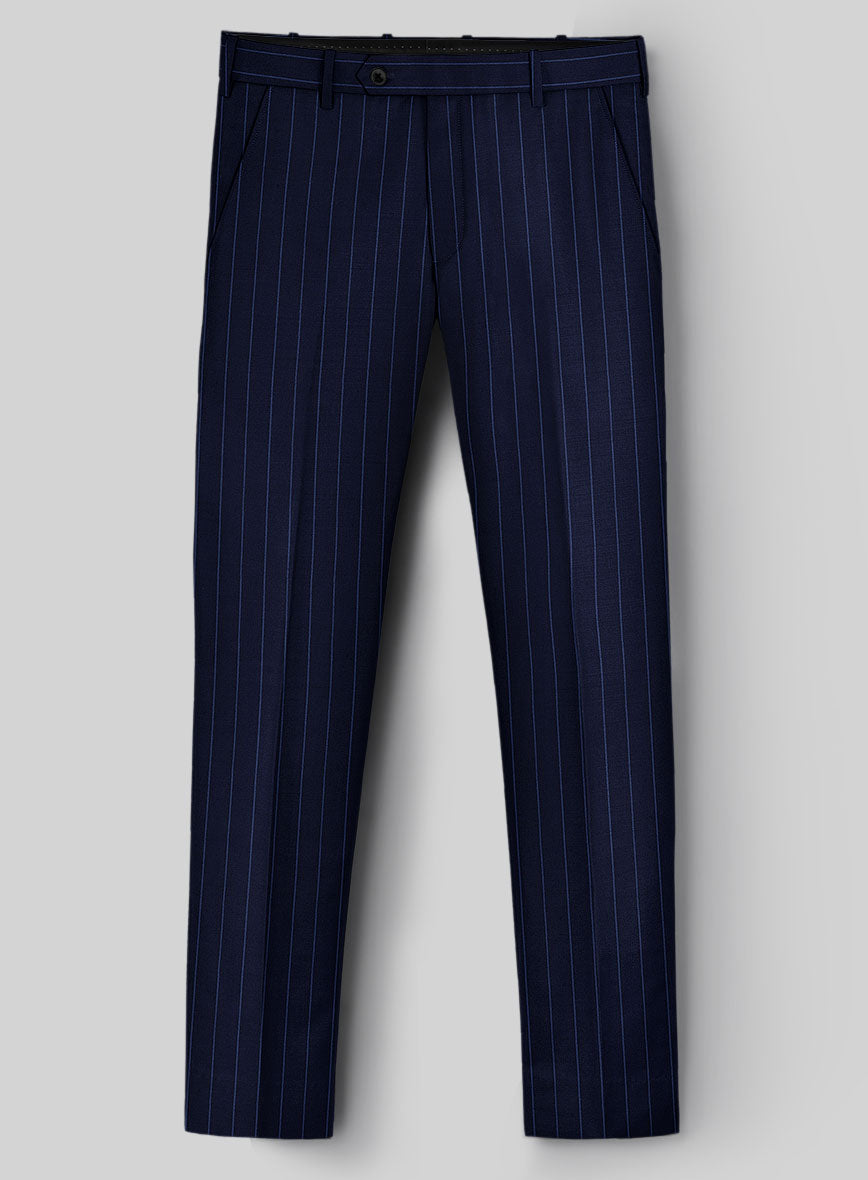Guabello Royal Blue Rope Stripe Pants - StudioSuits