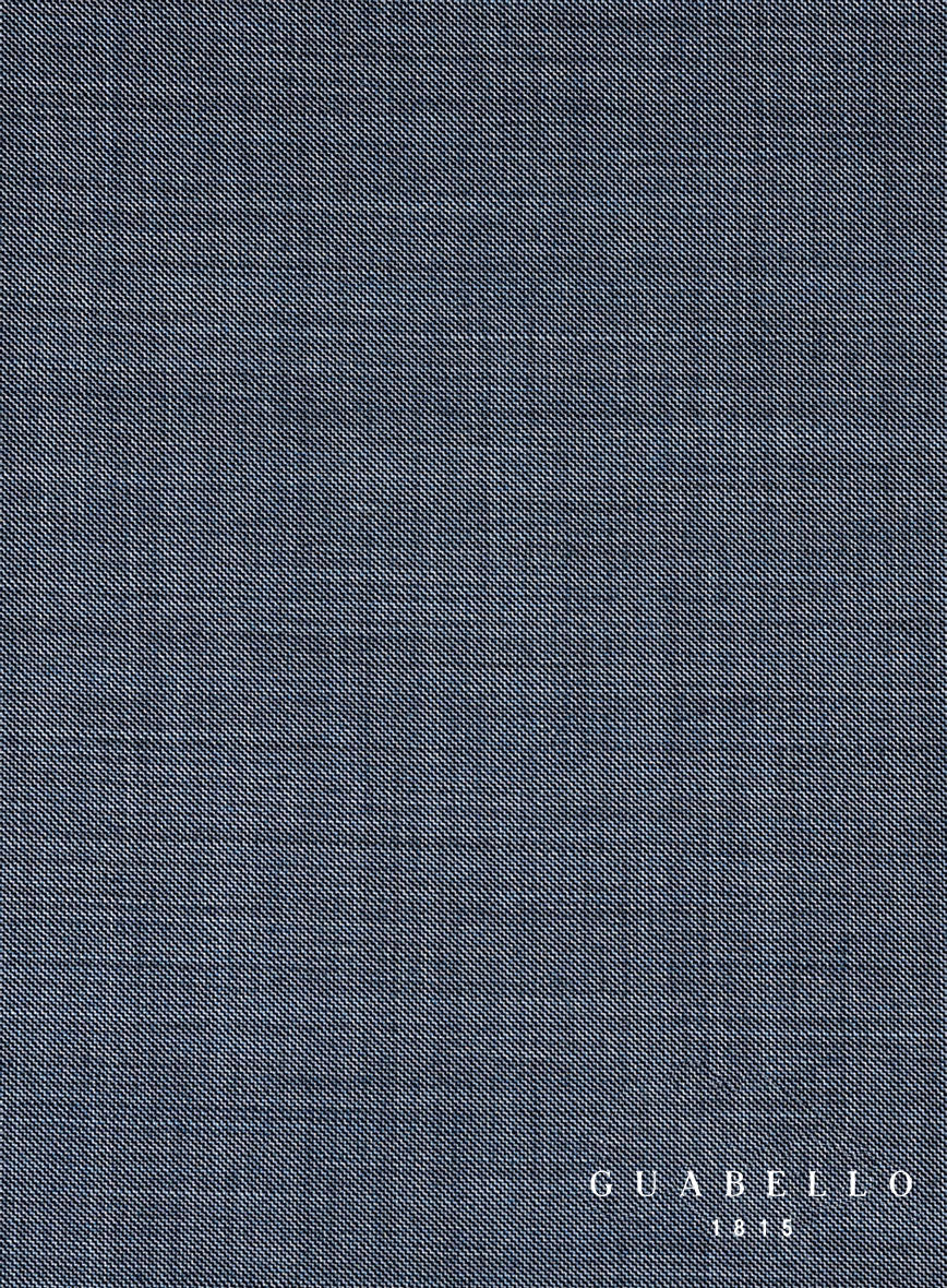Guabello Steel Blue Sharkskin Pants - StudioSuits