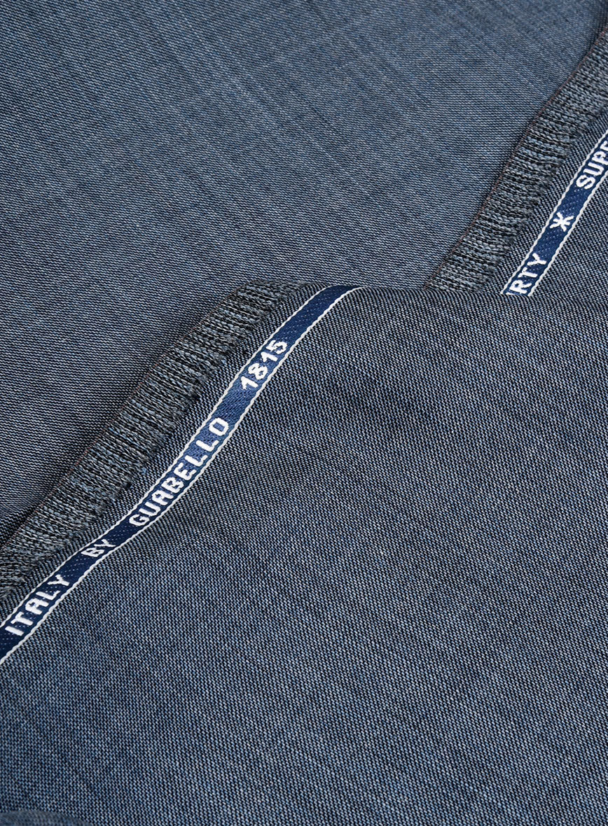 Guabello Steel Blue Sharkskin Jacket - StudioSuits