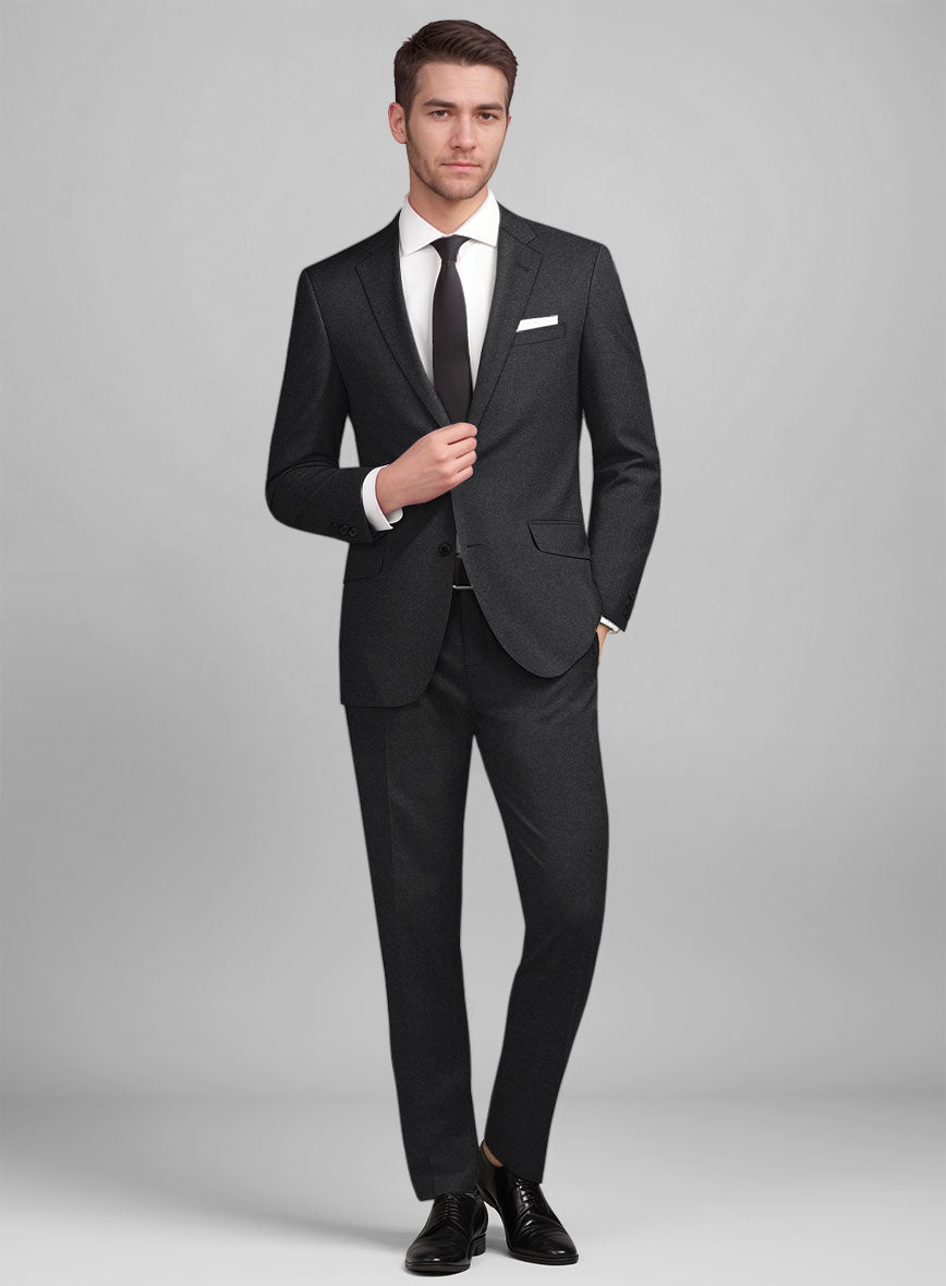 SUIT SELECT GUABELLO シルク混　ダブル　セットアップ　スーツ Guabello Tropical Charcoal Suit – StudioSuits