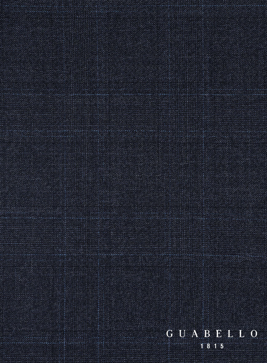 Guabello Blue Windowpane Pants - StudioSuits